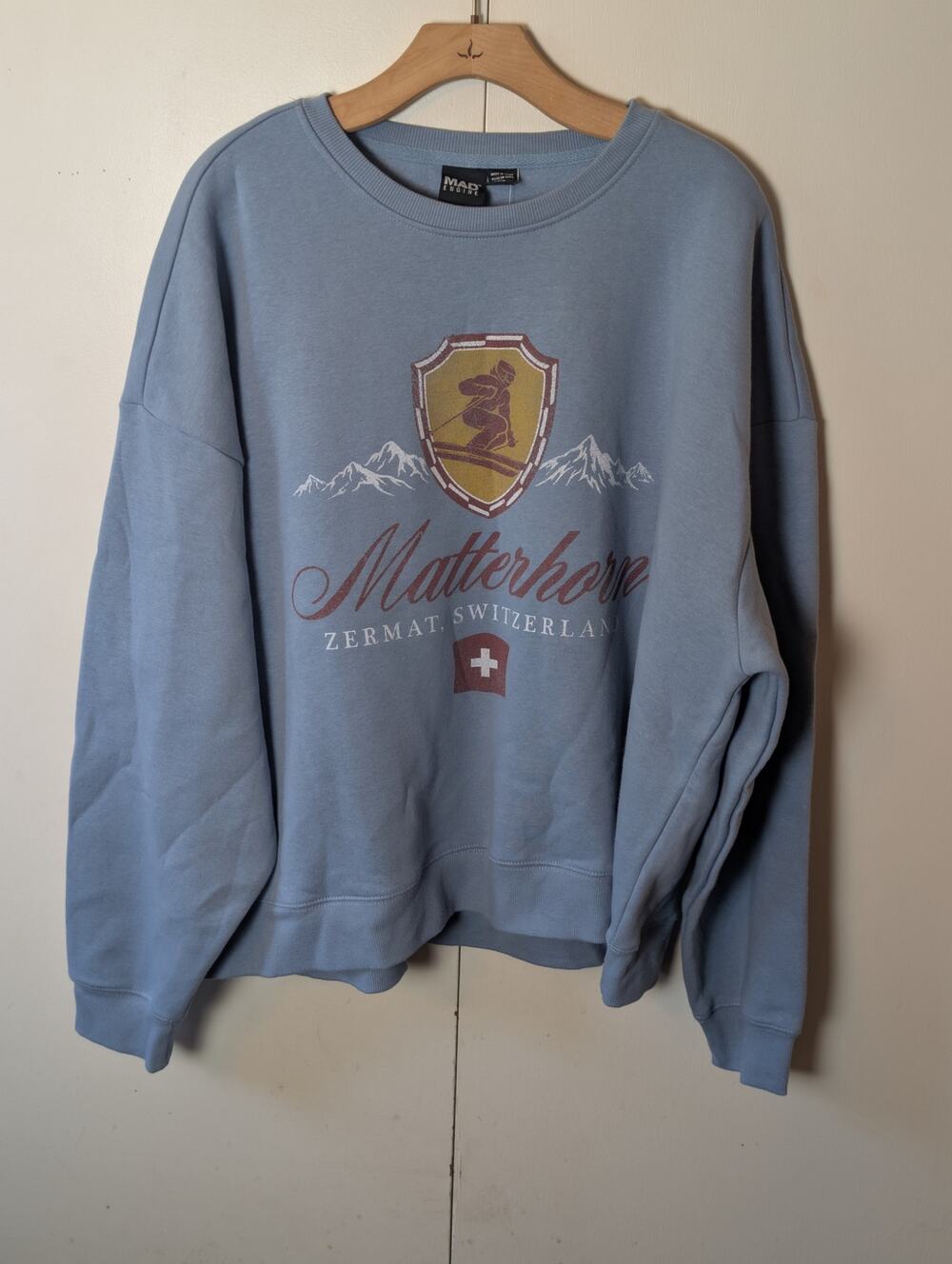 MAD Engine Matterhorn Switzerland Blue Long Sleeve Large